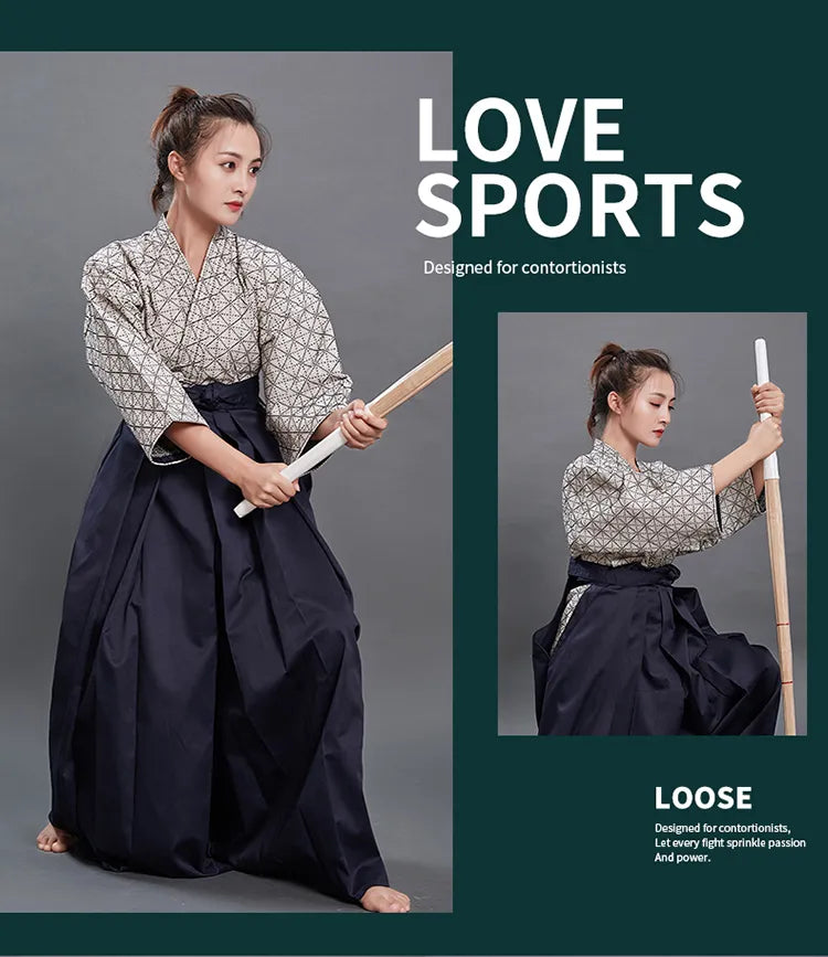 AC1 Japenese Kendo Suit Unisex Kendo Aikido Hapkido Martial Arts Keikogi Hakama Taekwondo