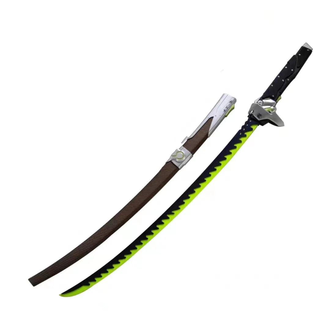 A12 GENJI Sword Luminous Green LED Blunt Metal Blade Over Watch