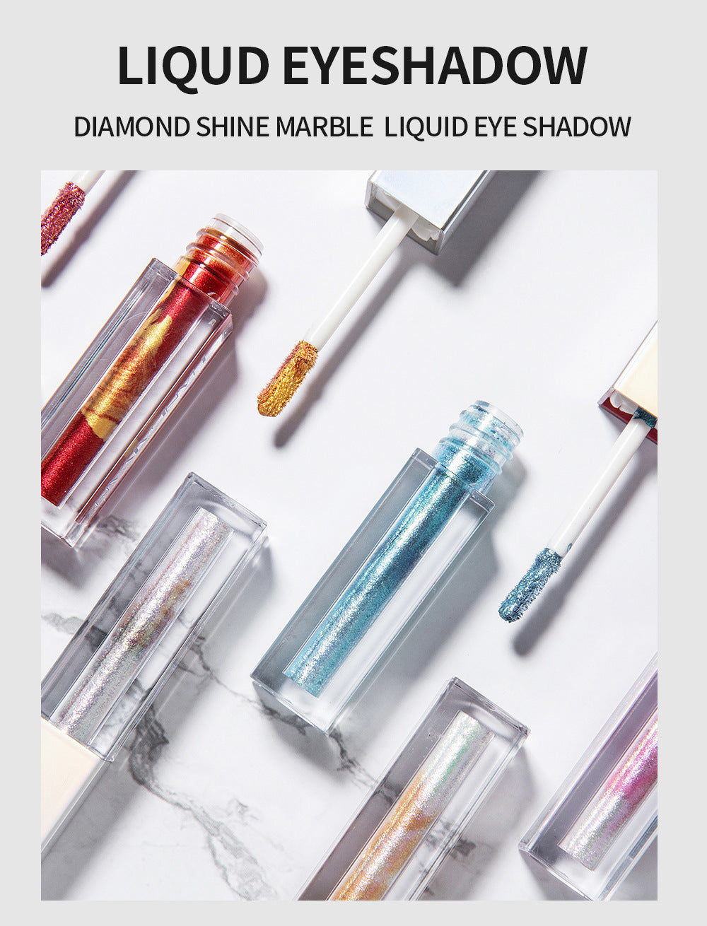 Marbled Colour Sparkle Diamond Chameleon Pearlescent Liquid Eyeshadow