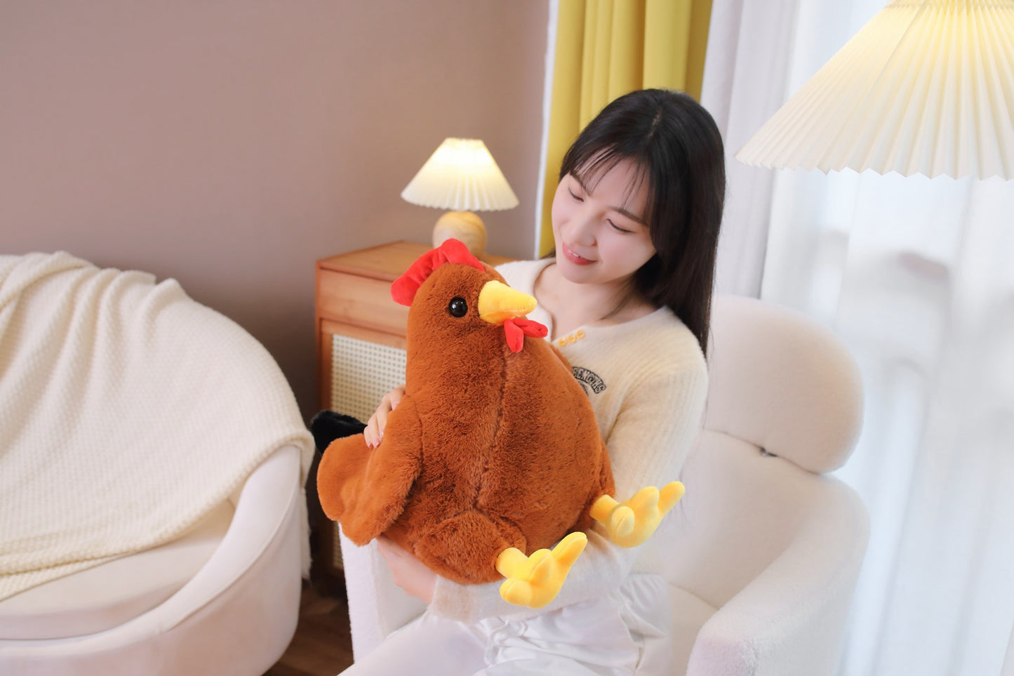 Ginger Rooster Stuffed Animal  (12 Inches)