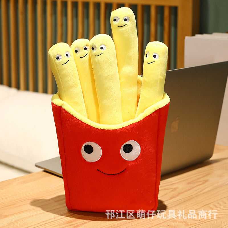 CHIPS Plush Doll, Cartoon Simulation Pizza French Fries Design Sofa Pillow