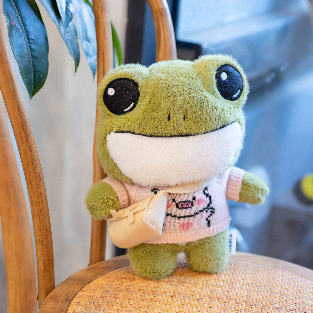 Cute Frog Plush Stuffed Animal Pillow Toy