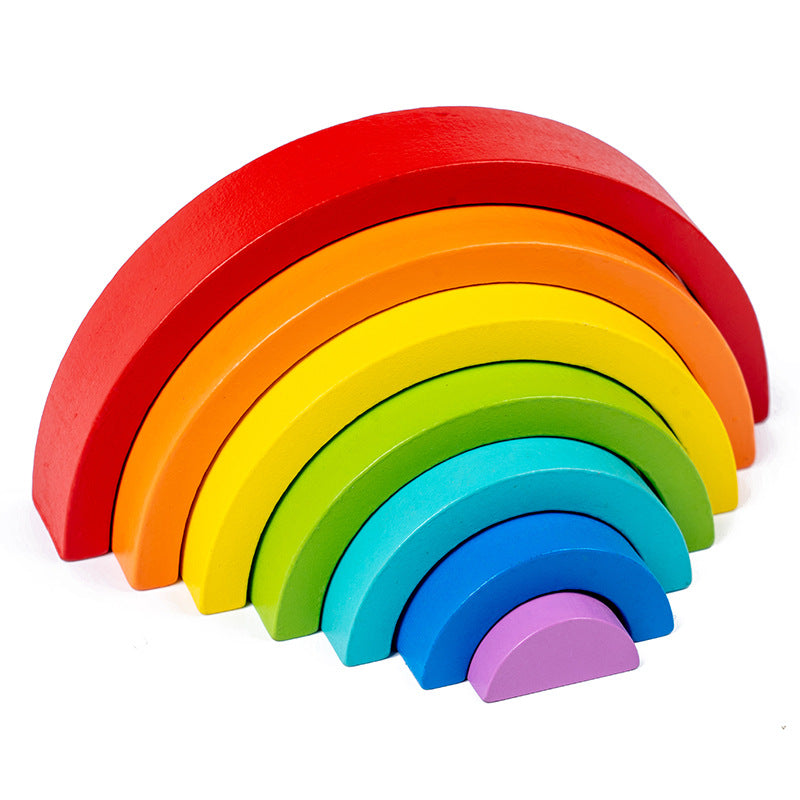 Enlightening blocks educational children's rainbow blocks toys