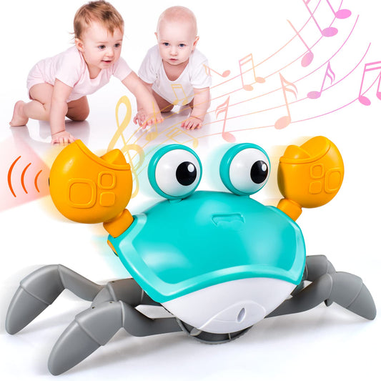 Crawling Toys for 1-8 Year Old Baby Crab Sensory Toys Gifts Age 6-36 Months Crawling Crab Toy Gifts for 1-8 Year Old Girls Boys